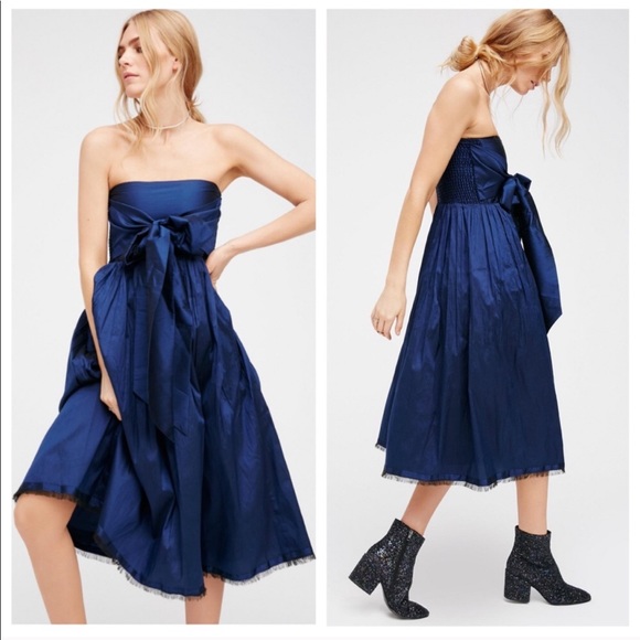 Free People Medici Dress Blue - Picture 1 of 3